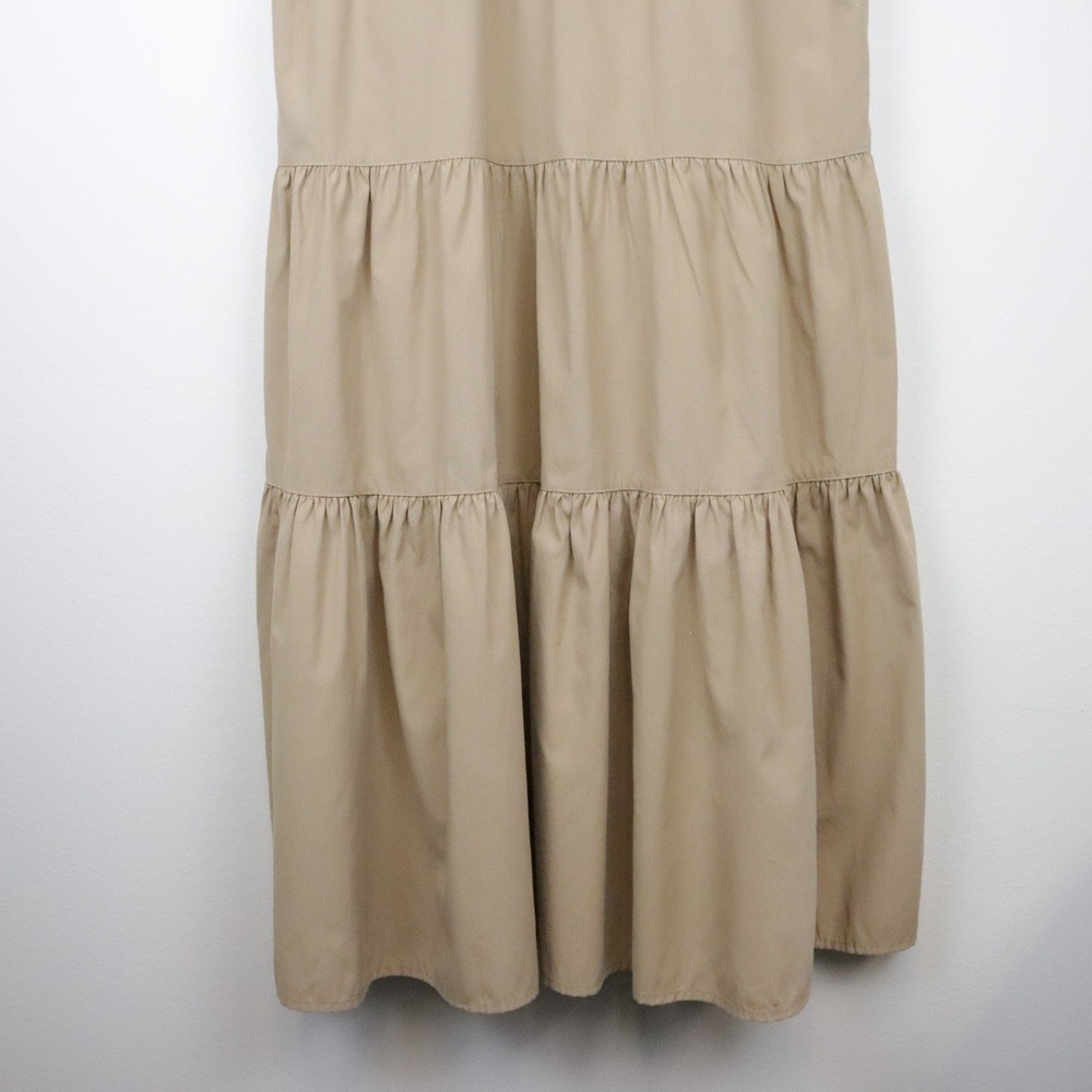 Brochu Walker The Havana Dress‎ Medium Sahara Tan Tiered Midi Shirtdress - Picture 9 of 12